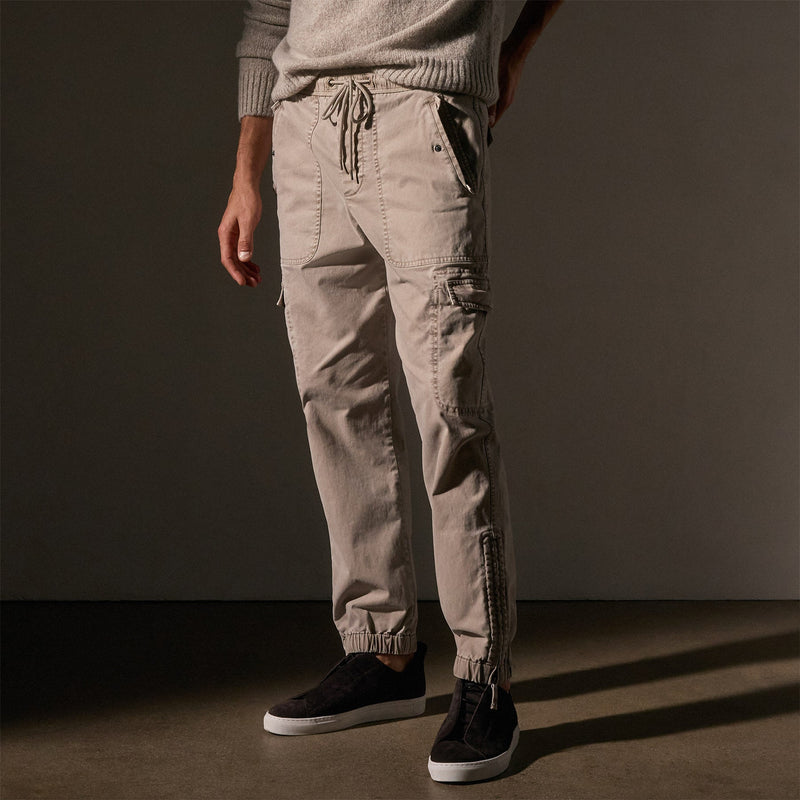 Multi Pocket Flight Pant in Light Tan Pigment | James Perse Los Angeles