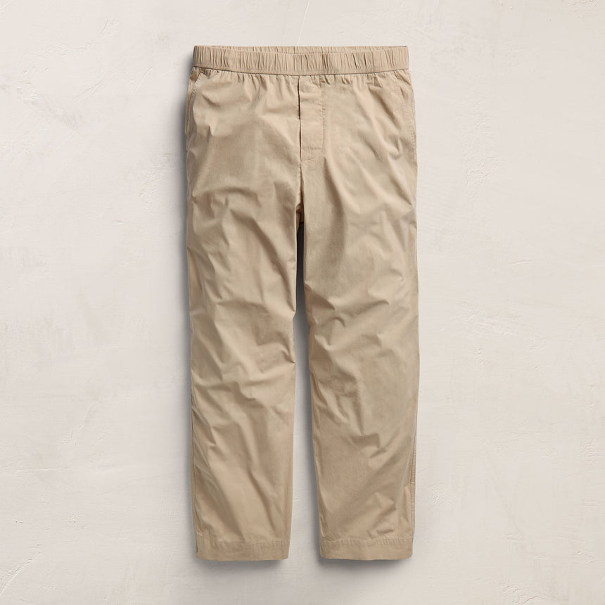 Stretch Poplin Drawstring Pant in Light Khaki | James Perse Los Angeles
