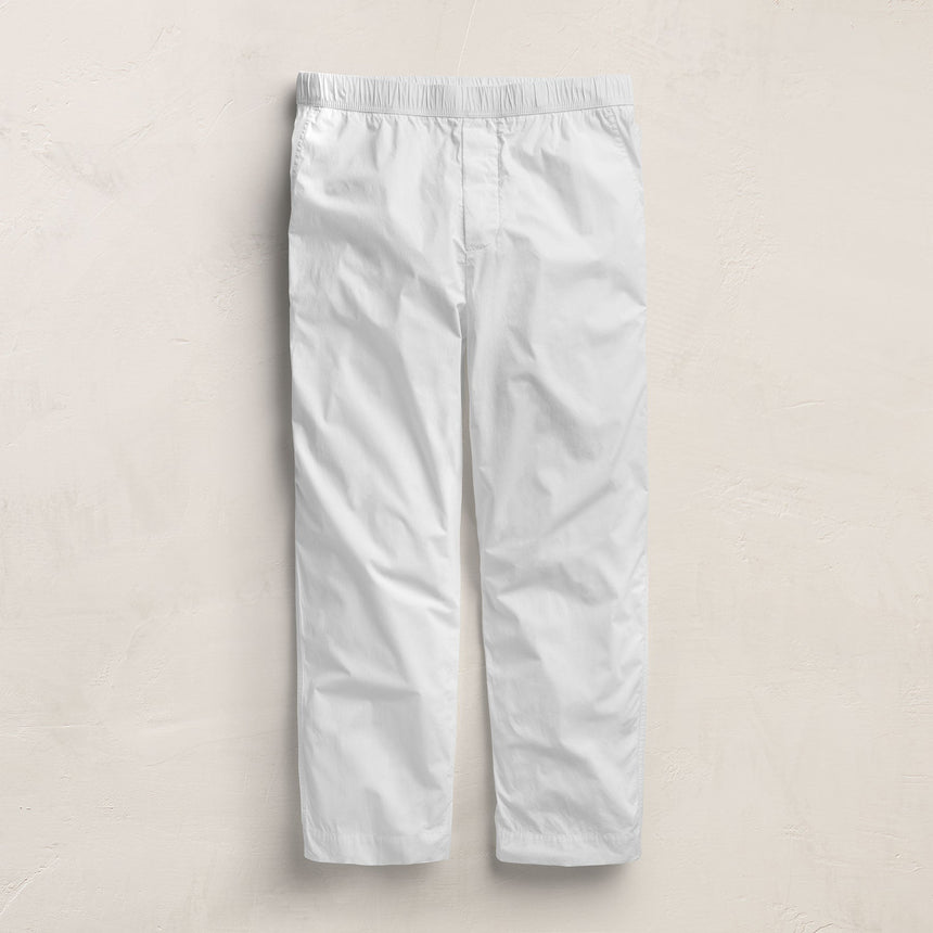 Stretch Poplin Drawstring Pant in White | James Perse Los Angeles