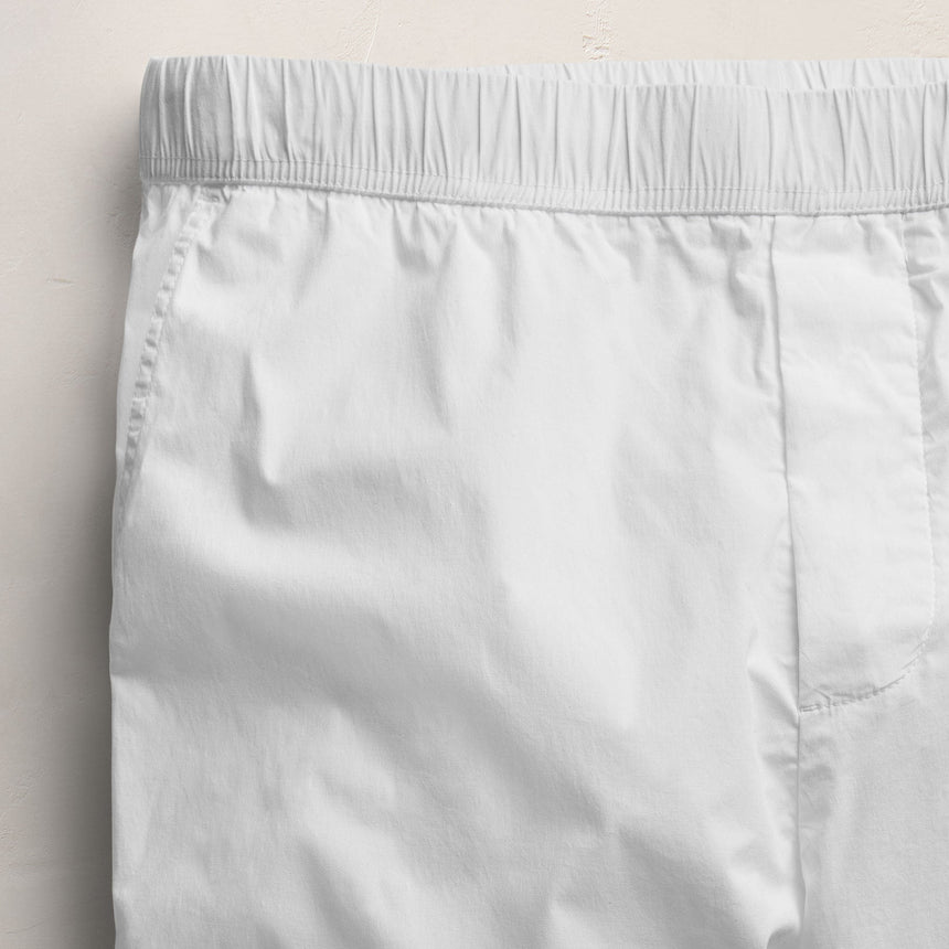 Stretch Poplin Drawstring Pant in White | James Perse Los Angeles