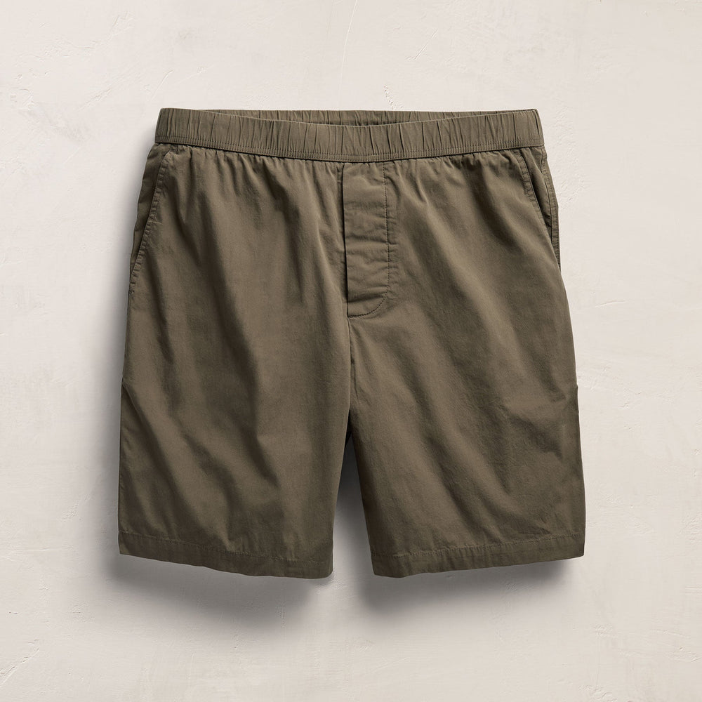 Stretch Poplin Drawstring Short in Light Olive | James Perse Los Angeles