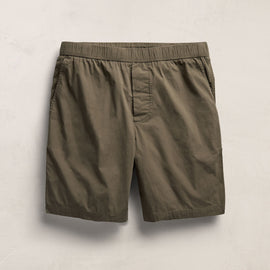 Stretch Poplin Drawstring Short in Light Olive | James Perse Los Angeles