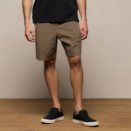 Stretch Poplin Drawstring Short in Light Olive | James Perse Los Angeles