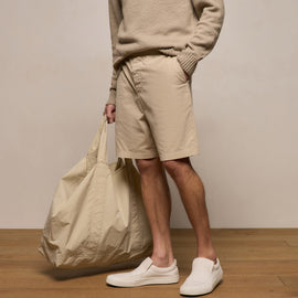 Stretch Poplin Drawstring Short in Light Khaki | James Perse Los Angeles