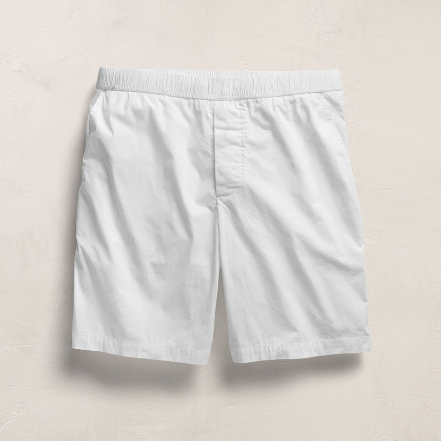 Stretch Poplin Drawstring Short in White | James Perse Los Angeles