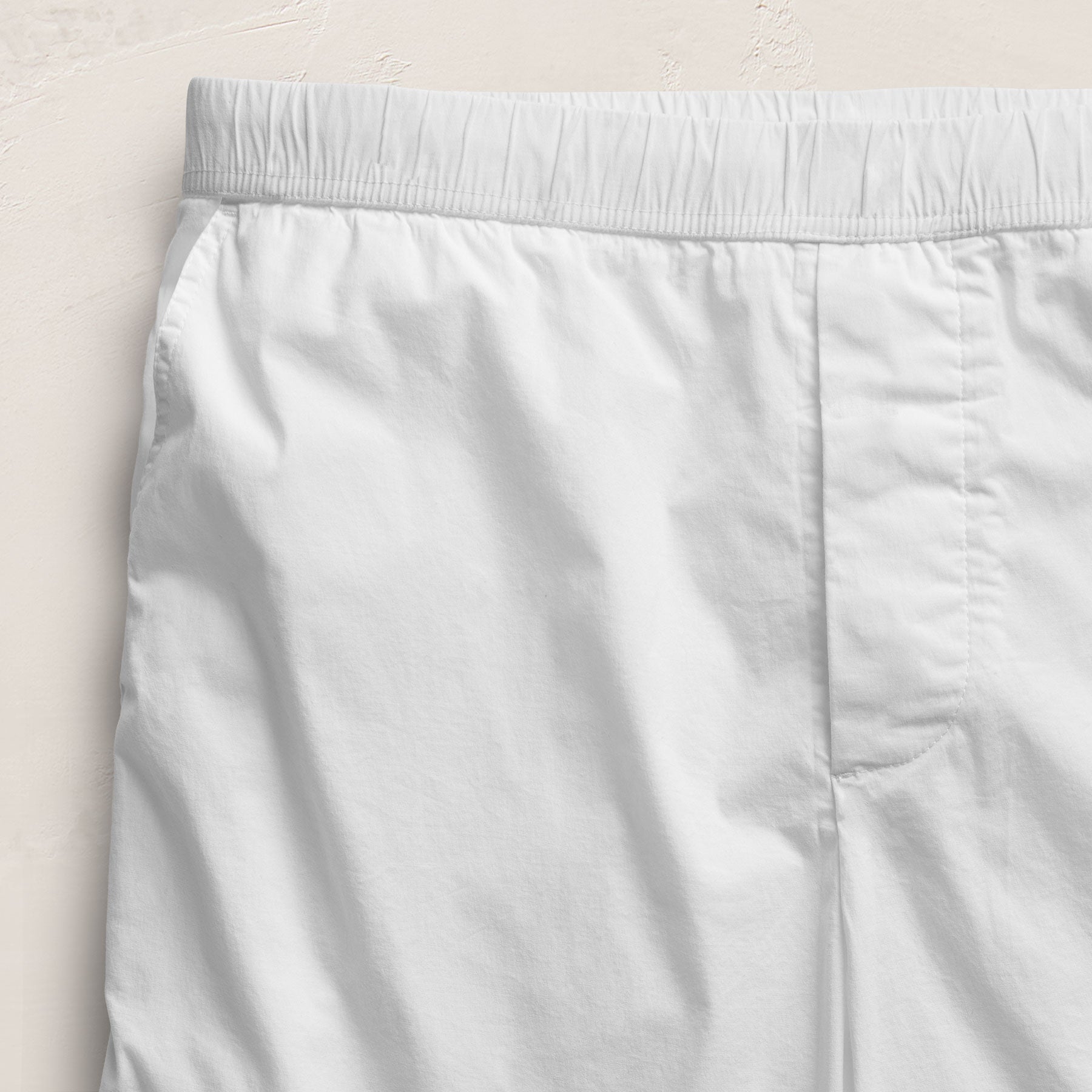 Stretch Poplin Drawstring Short in White | James Perse Los Angeles