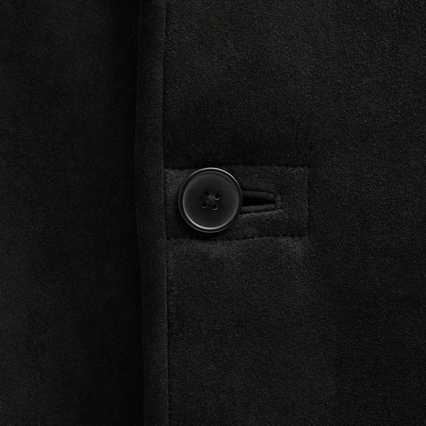 Suede Shearling Jacket in Black | James Perse Los Angeles FLAT