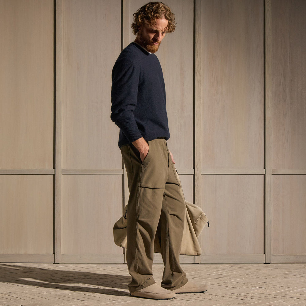 Heavy Sueded Knit Utility Pant in Army Green | James Perse Los Angeles