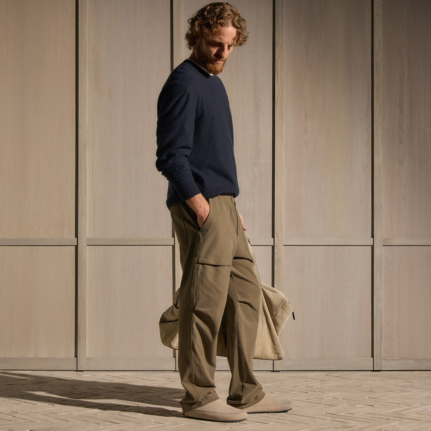 Heavy Sueded Knit Utility Pant in Army Green | James Perse Los Angeles