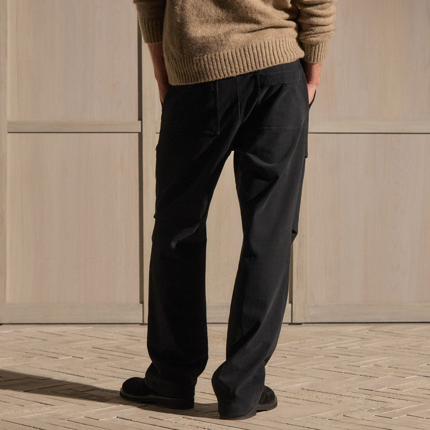 Heavy Sueded Knit Utility Pant in Black | James Perse Los Angeles