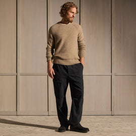 Heavy Sueded Knit Utility Pant in Black | James Perse Los Angeles
