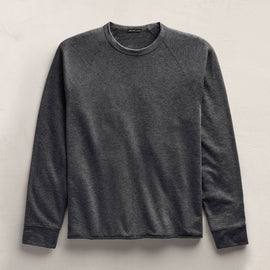 Fine French Terry Sweatshirt In Heather Charcoal | James Perse Los Angeles