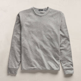 Fine French Terry Sweatshirt in Heather Grey | James Perse Los Angeles FLAT