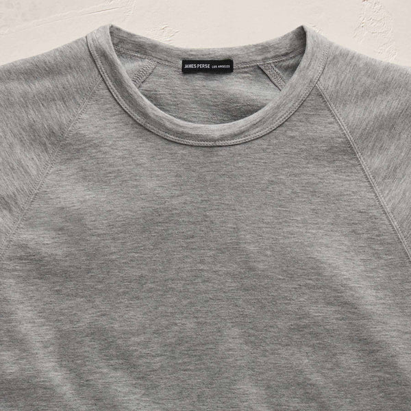 Fine French Terry Sweatshirt in Heather Grey | James Perse Los Angeles