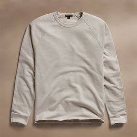 Fine French Terry Raglan Crew in Salt | James Perse Los Angeles