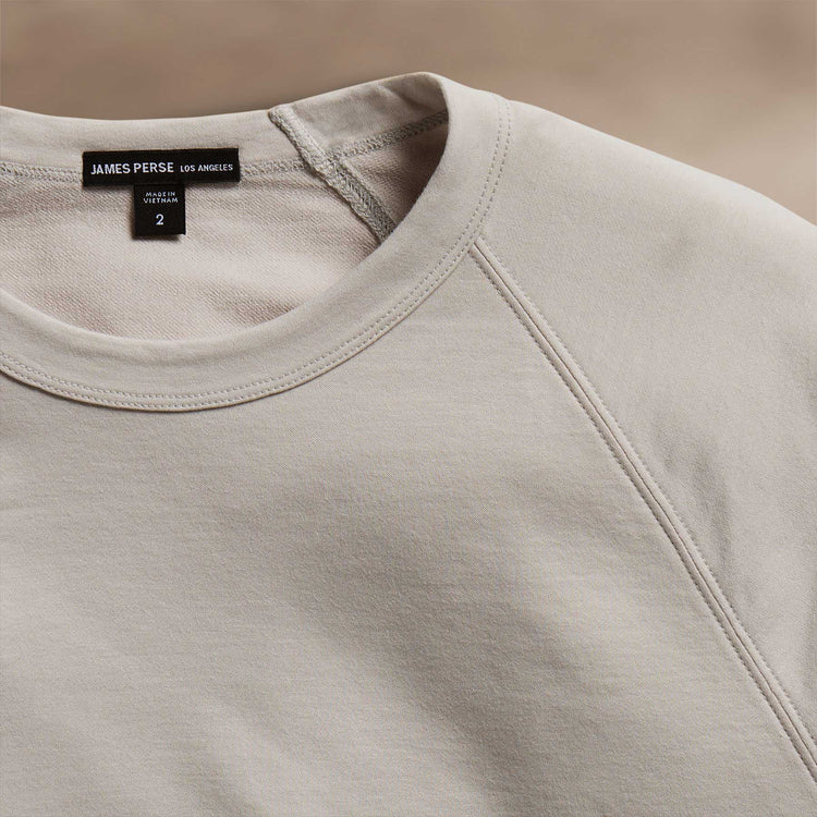 Fine French Terry Raglan Crew in Salt | James Perse Los Angeles