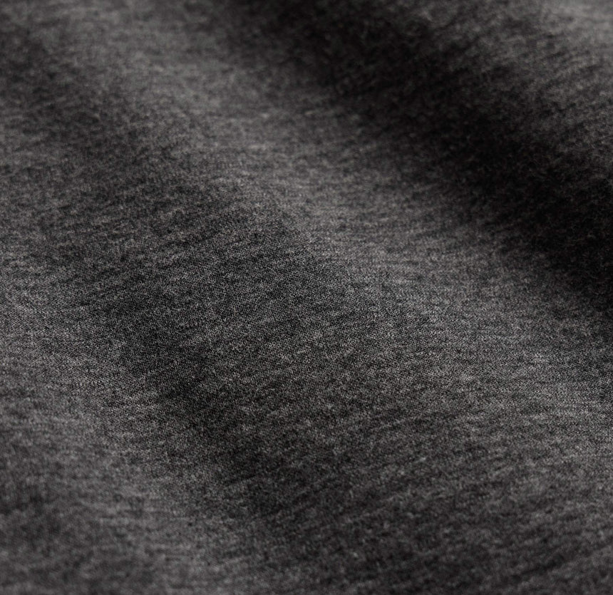 Fine French Terry Half Zip in Heather Charcoal | James Perse Los Angeles