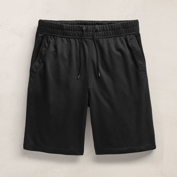 Fine French Terry Short in Black | James Perse Los Angeles FLAT