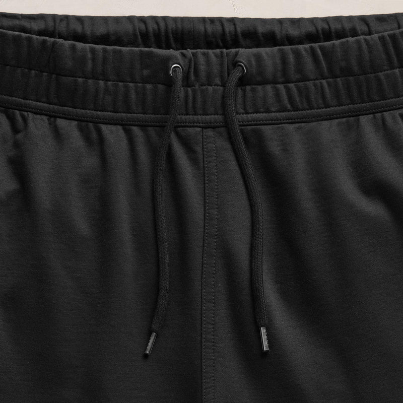Fine French Terry Short in Black | James Perse Los Angeles FLAT