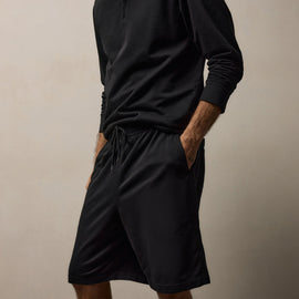 Fine French Terry Short in Black | James Perse Los Angeles