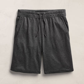 Fine French Terry Short in Heather Charcoal | James Perse Los Angeles