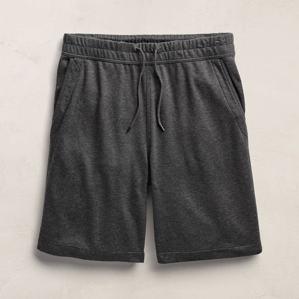 Fine French Terry Short in Heather Charcoal | James Perse Los Angeles