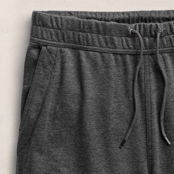 Fine French Terry Short in Heather Charcoal | James Perse Los Angeles