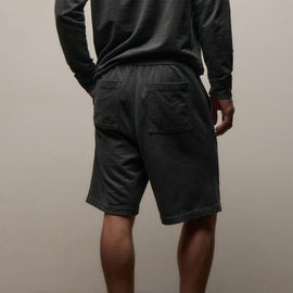 Fine French Terry Short in Heather Charcoal | James Perse Los Angeles