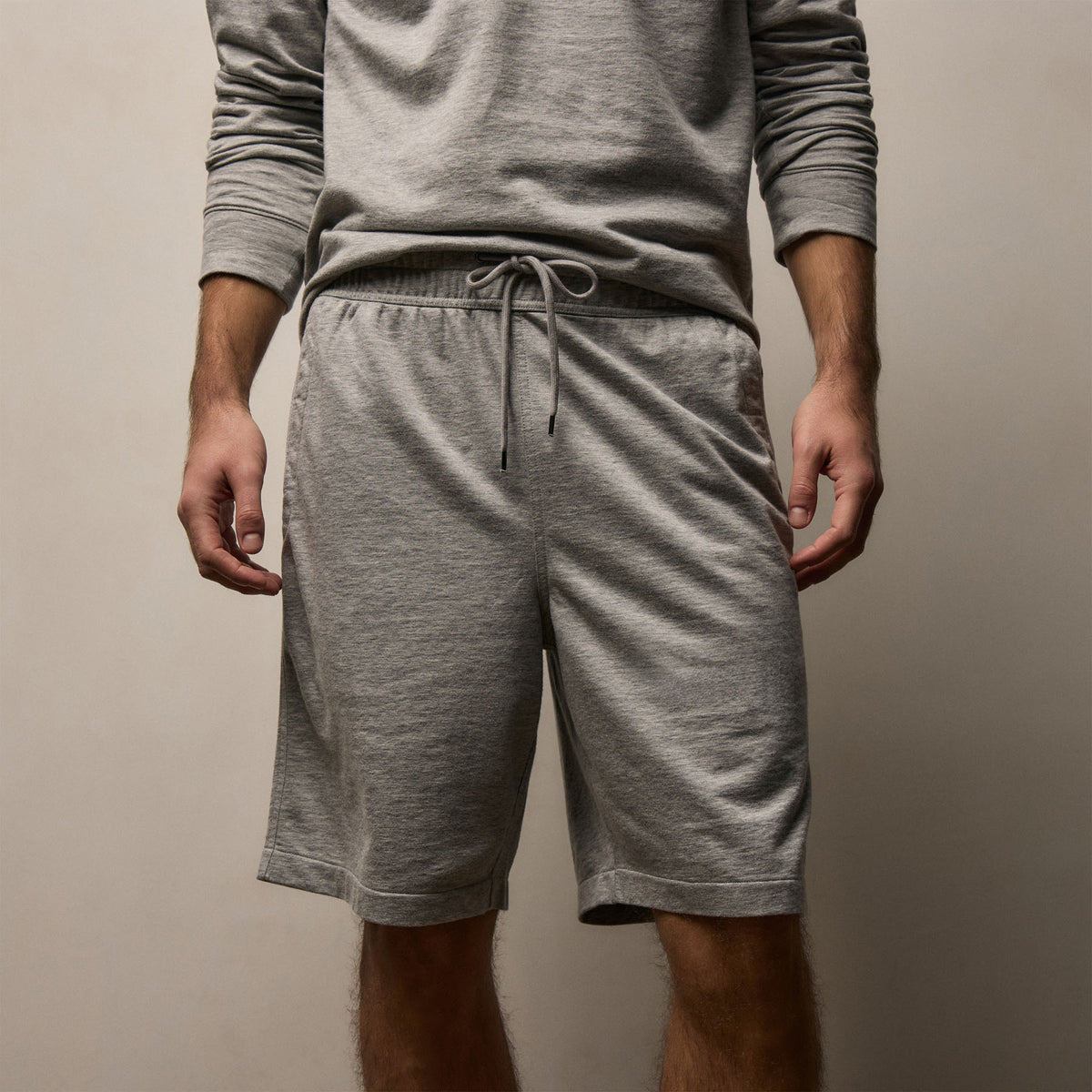 Fine French Terry Short In Heather Grey | James Perse Los Angeles