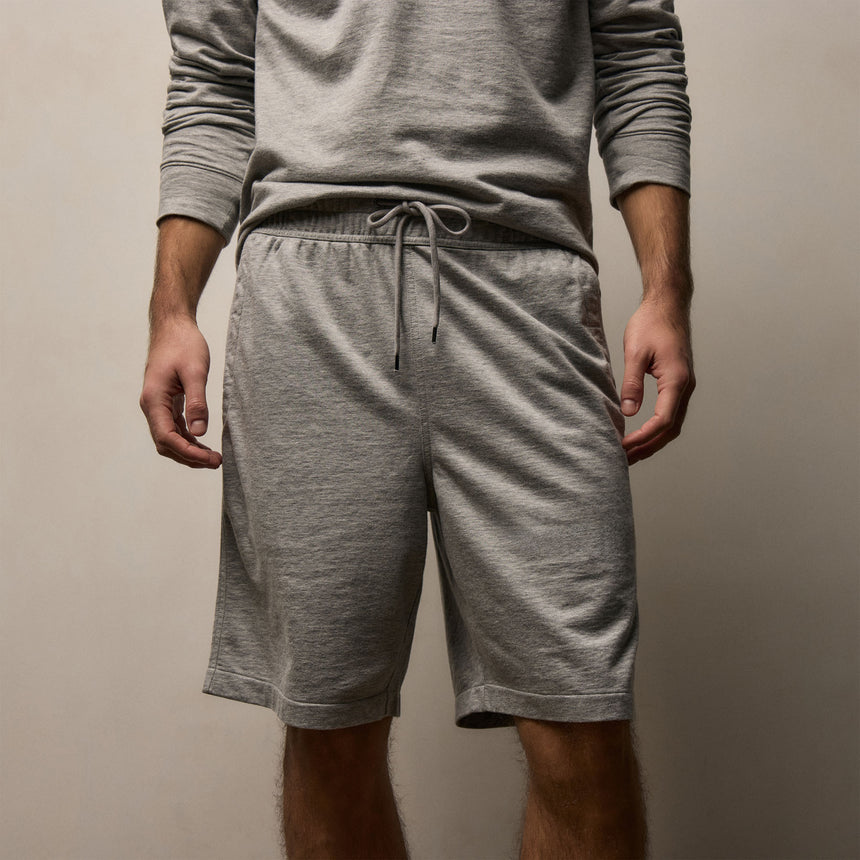 Fine French Terry Short In Heather Grey | James Perse Los Angeles