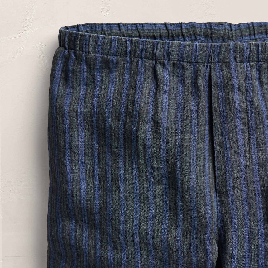 Washed Stripe Linen Relaxed Pant in Blue Stripe | James Perse Los Angeles