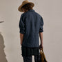 Washed Stripe Linen Shirt in Blue Stripe | James Perse Los Angeles