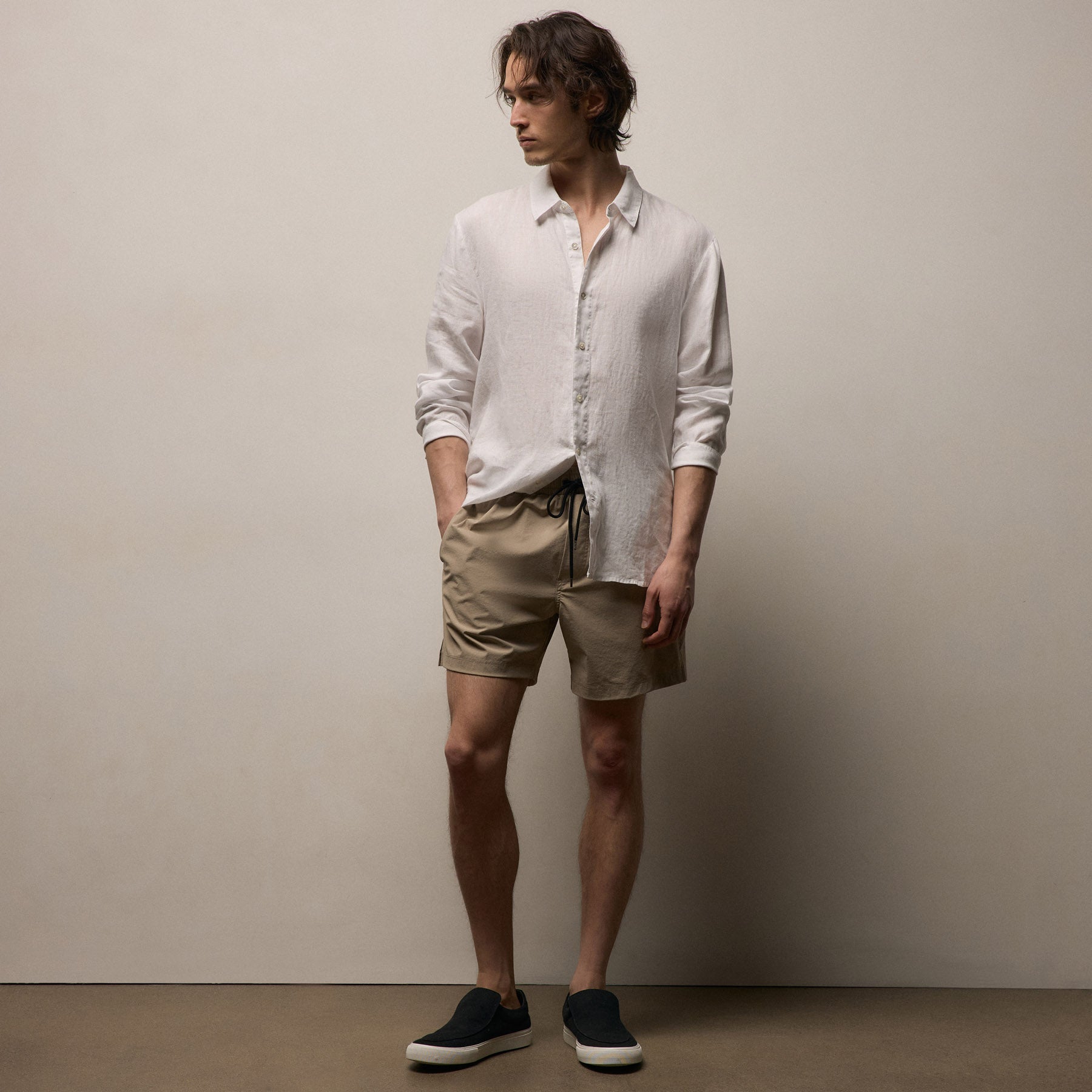 Ripstop Boardshort in Grout | James Perse Los Angeles