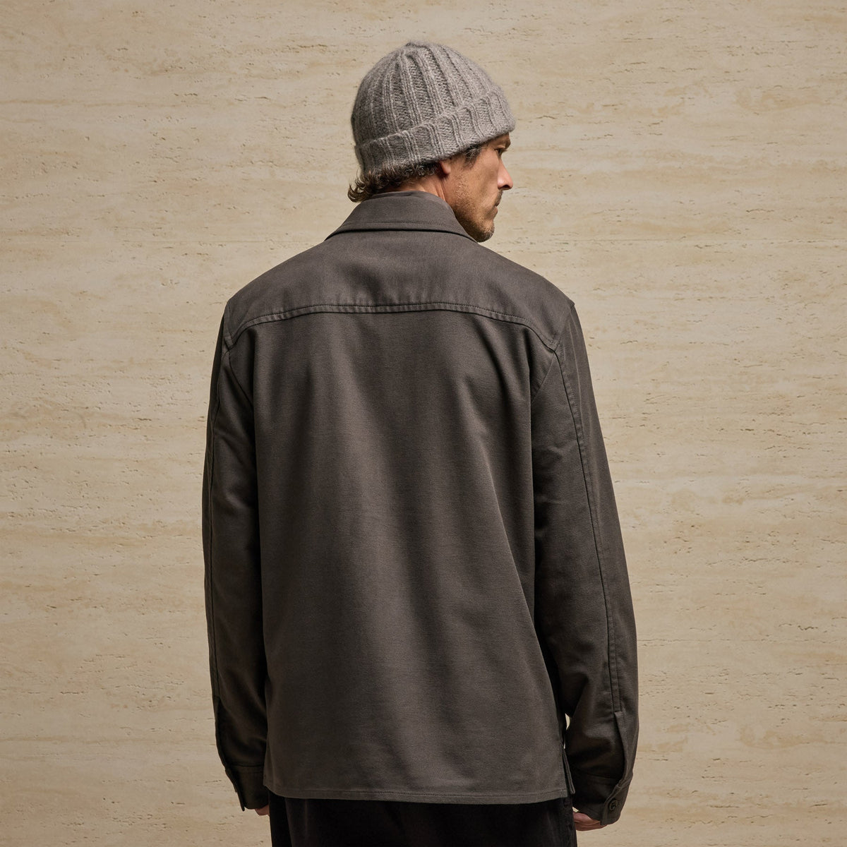 Sf Mlskin Button Frt Uti Jkt in Dusty Brown | James Perse Los Angeles
