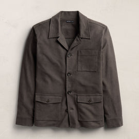 Sf Mlskin Button Frt Uti Jkt in Dusty Brown | James Perse Los Angeles