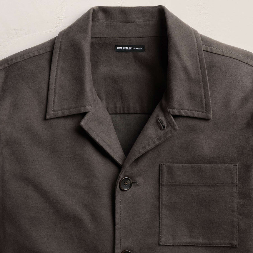 Sf Mlskin Button Frt Uti Jkt in Dusty Brown | James Perse Los Angeles