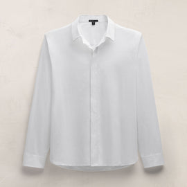 Supima Poplin Shirt in White | James Perse Los Angeles