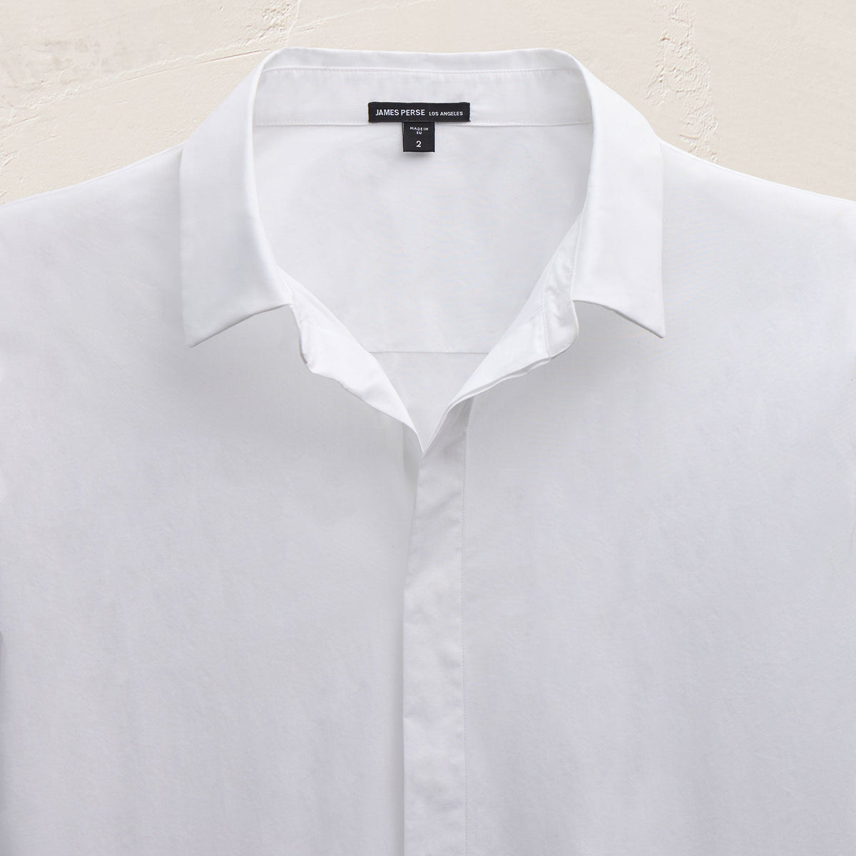 Supima Poplin Shirt in White | James Perse Los Angeles