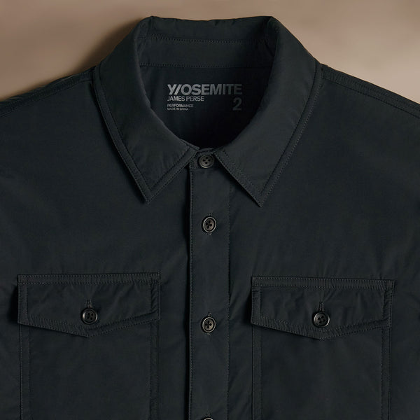 Insulated Outdoor Shirt Jacket  in Black | James Perse Los Angeles