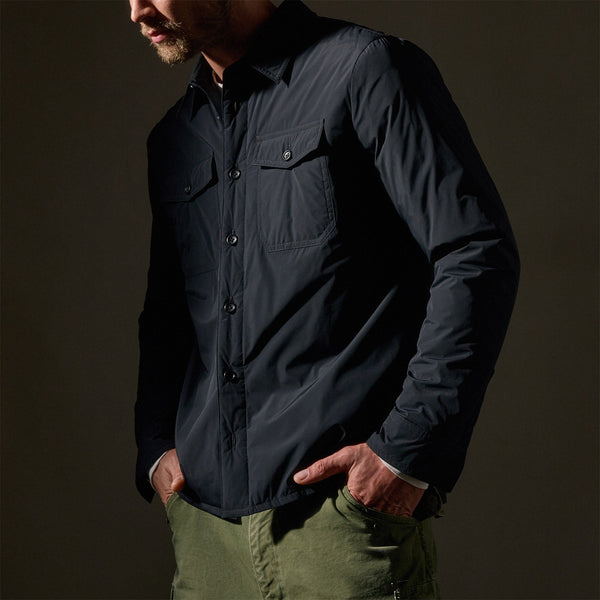 Insulated Outdoor Shirt Jacket  in Black | James Perse Los Angeles