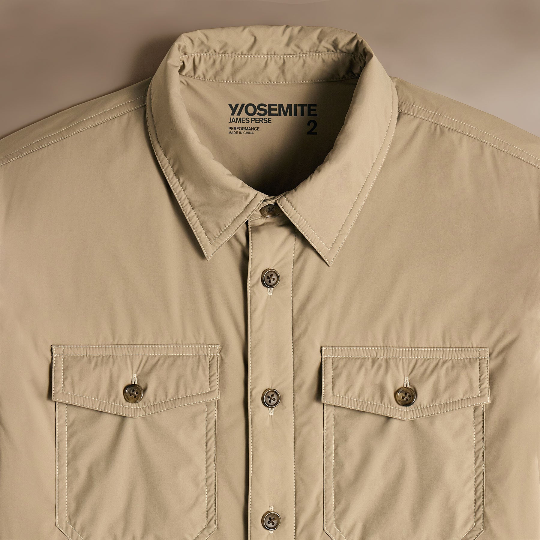 Insulated Outdoor Shirt Jacket - Coyote | James Perse Los Angeles