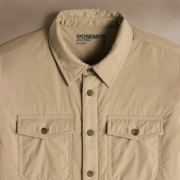 Insulated Outdoor Shirt Jacket  in Coyote | James Perse Los Angeles