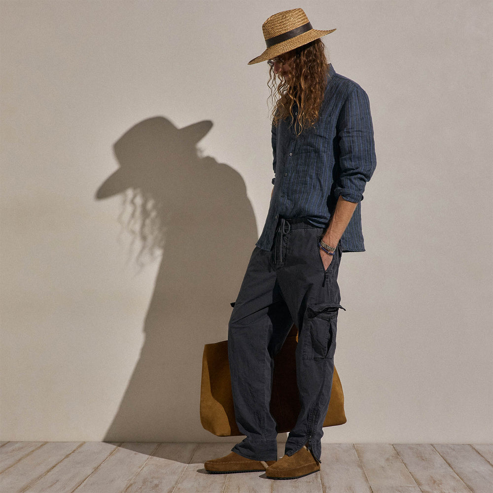 Parachute Poplin Cargo in Blue Noir Pigment | James Perse Los Angeles