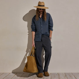 Parachute Poplin Cargo in Blue Noir Pigment | James Perse Los Angeles