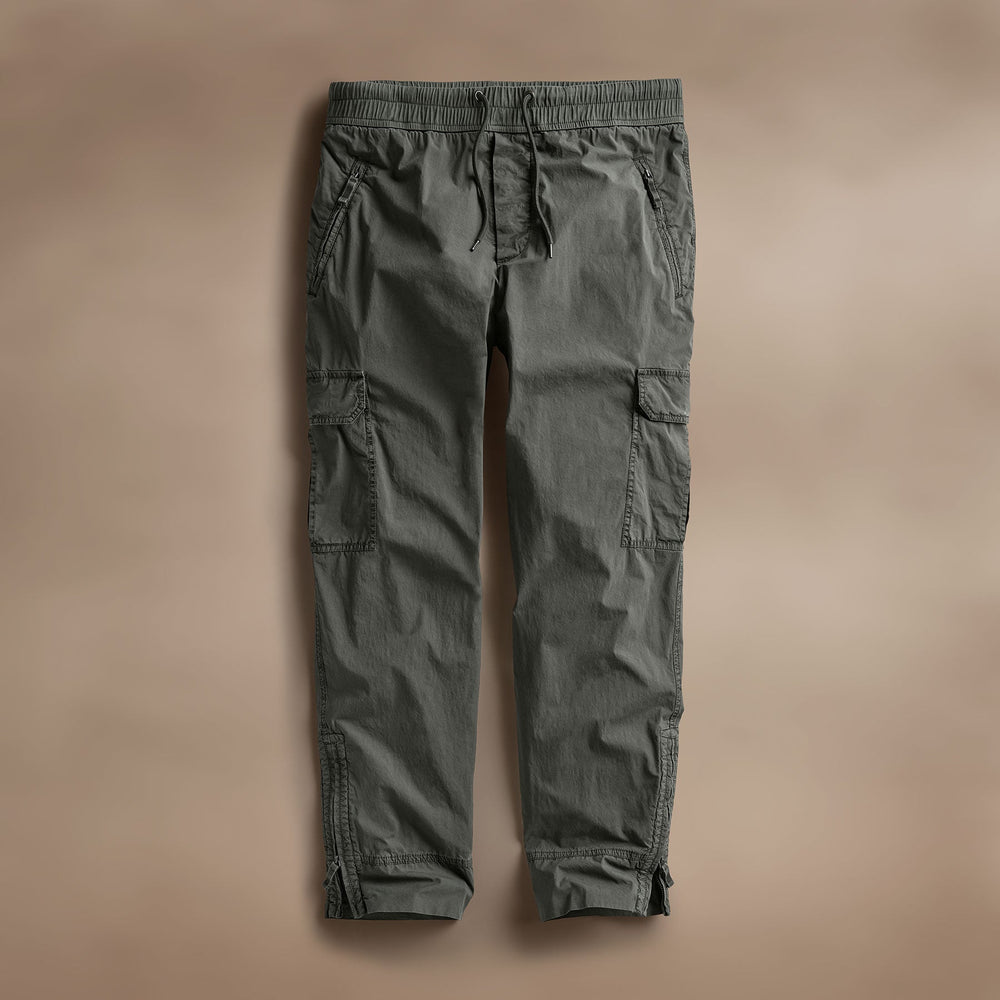 Strtch Spm Ppln Zp Pocket Crg in Granite Pigment | James Perse Los Angeles