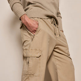 Parachute Poplin Cargo in Light Khaki Pigment | James Perse Los Angeles
