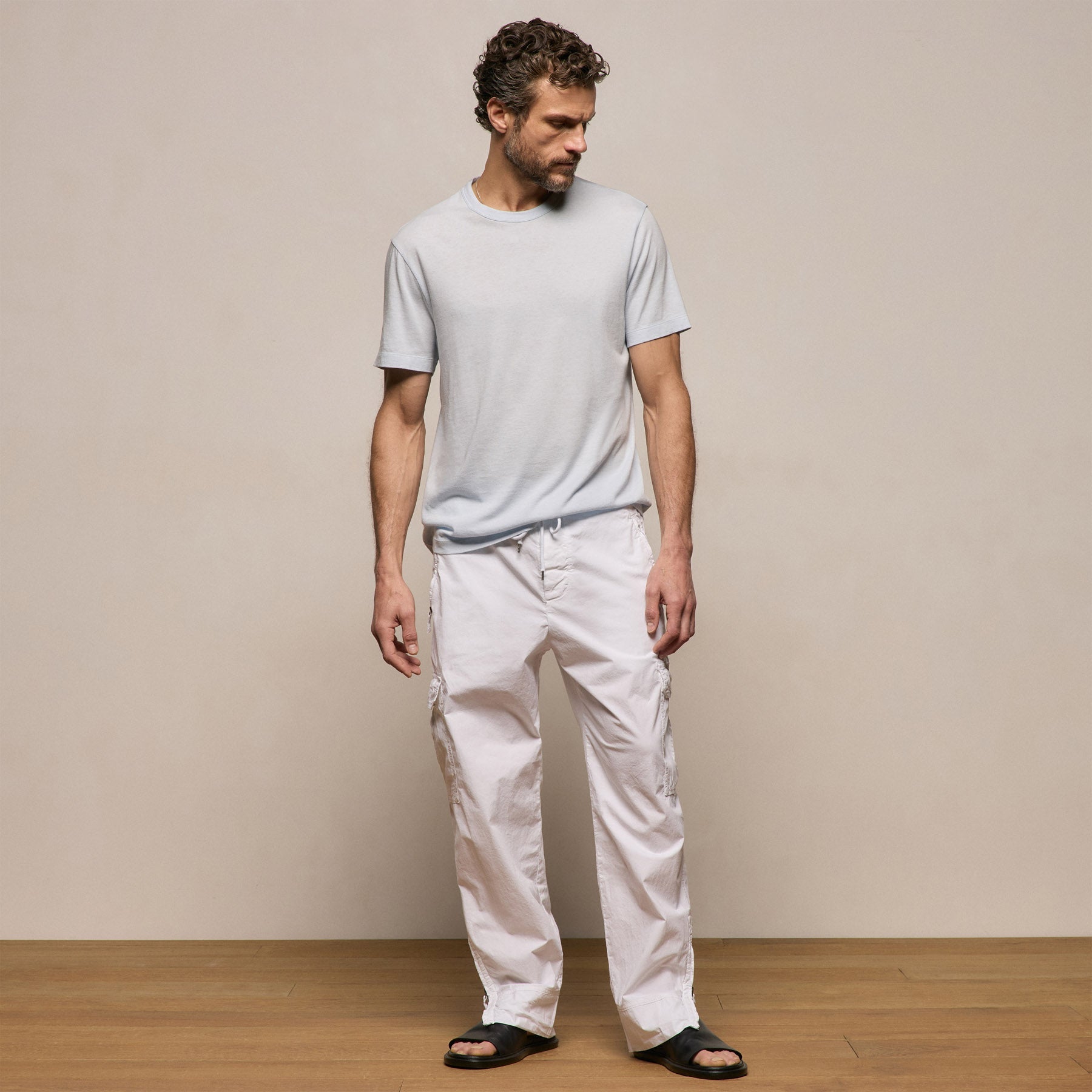 Parachute Poplin Cargo in White | James Perse Los Angeles