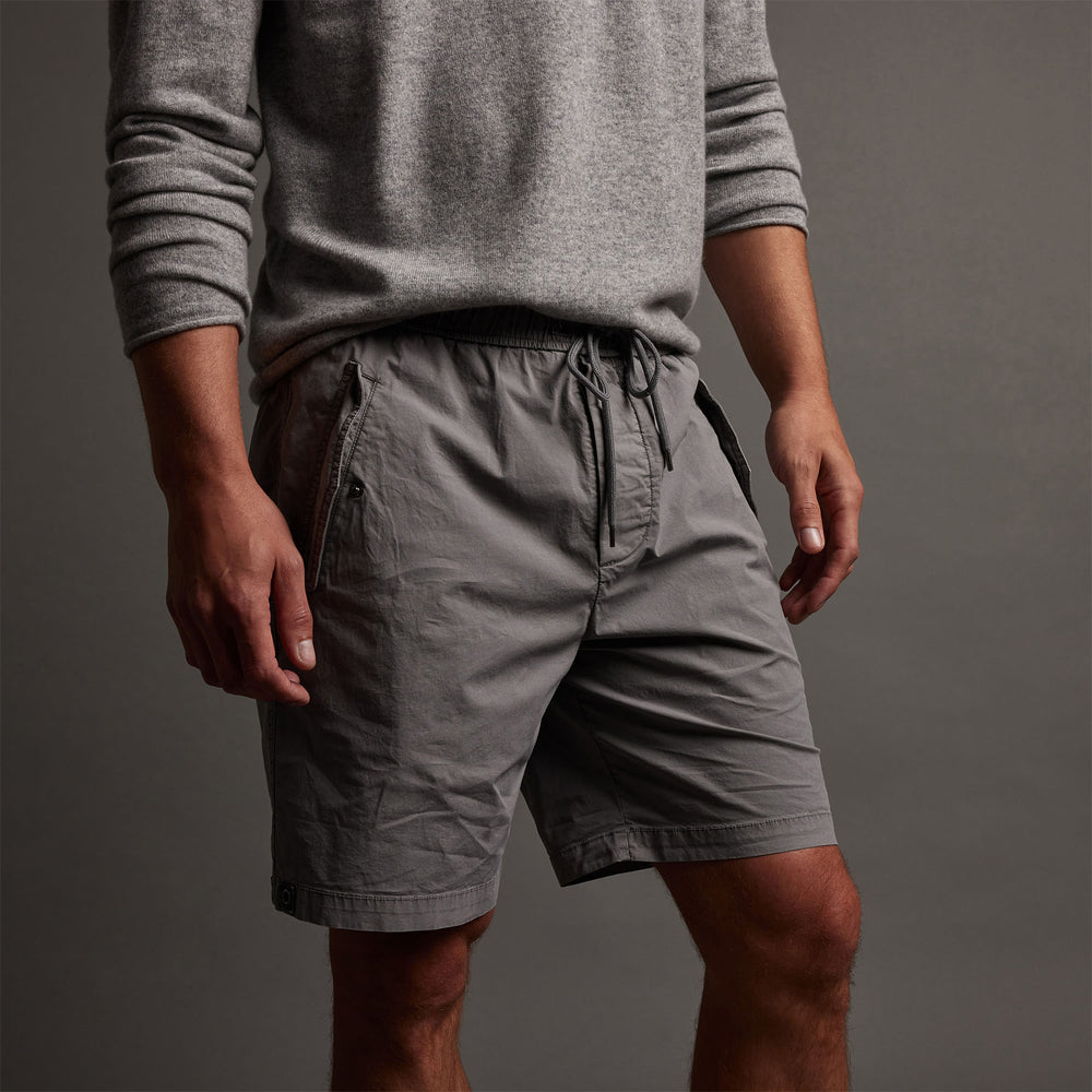 Parachute Flight Short in Silver Grey Pigment | James Perse Los Angeles