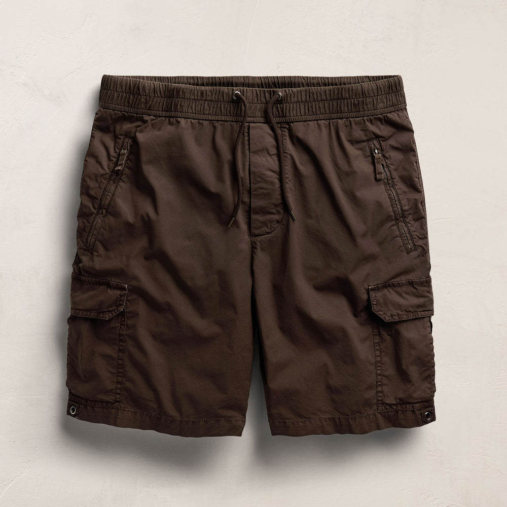 Parachute Poplin Cargo Short in Bark Pigment | James Perse Los Angeles