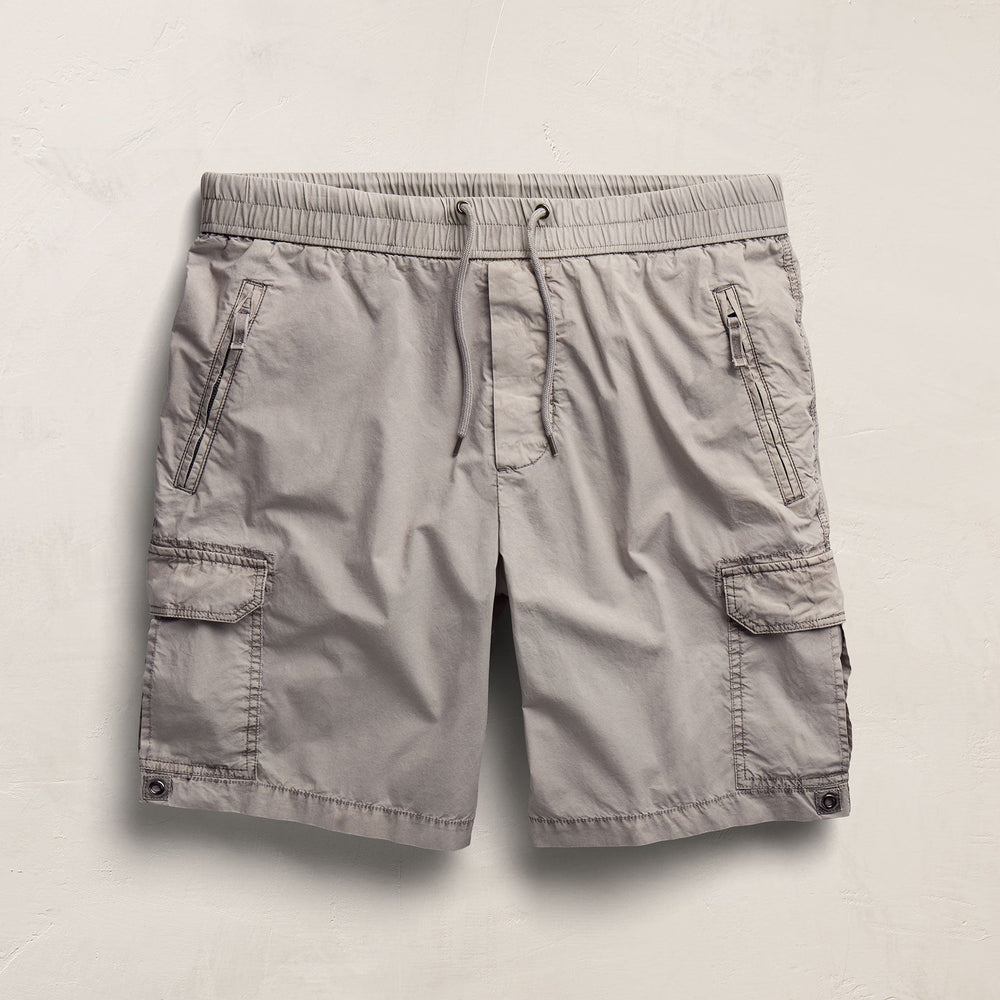 Parachute Poplin Cargo Short in Fog Pigment | James Perse Los Angeles